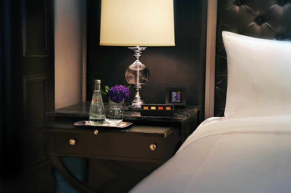 Five Star Leather Hotel Bedroom Furniture Sets King Size